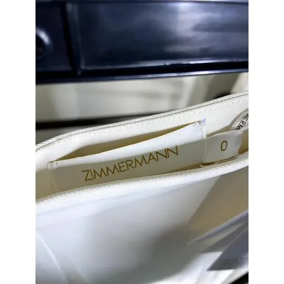Zimmermann Wide Leg Trousers Cream size US 4